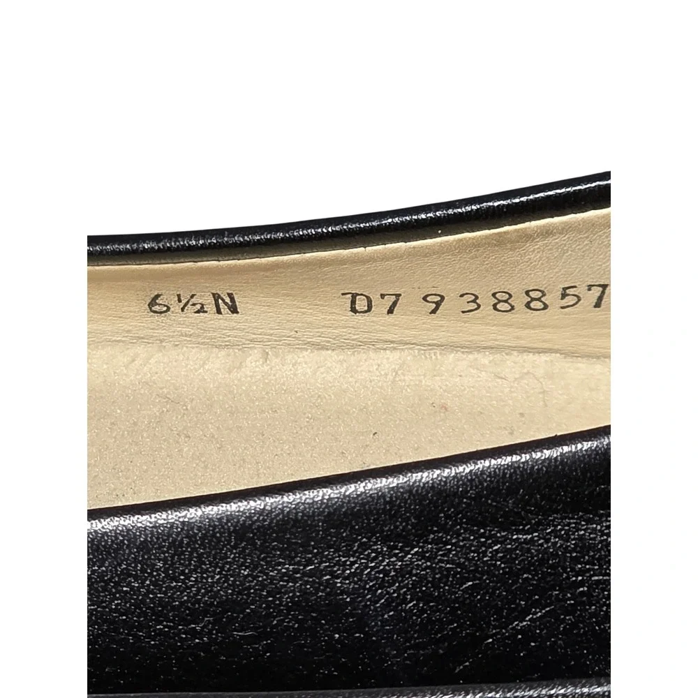 SAS Scenic Black Leather Ballet Flats Womens 6.5 N Narrow‎ Made in USA D7 938857